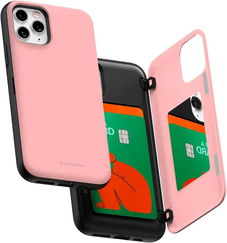 Vista 9 de GOOSPERY Parachoques magnético para puerta compatible con iPhone 11 Pro, tarjetero tipo cartera, cierre automático, protección de doble capa Azul