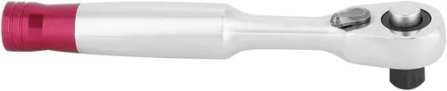Vista 8 de AMONIDA Llave de trinquete profesional de cromo vanadio de 1/4 pulgadas, mango de goma, función de corte rápido