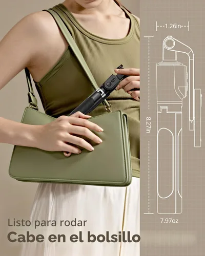 Vista 6 de UBeesize Trípode para selfie stick para iPhone y Android, trípode extensible de 52 pulgadas con control remoto, palos de selfie portátiles