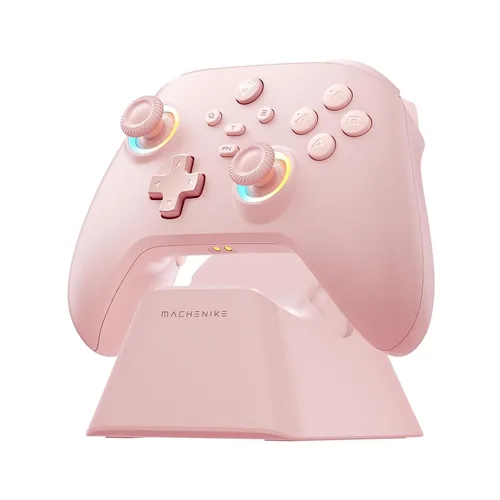 Vista 7 de Machenike G3V2 Bluetooth Controller for Pc/Switch/Ios/Android, Hall Effect Joysticks, RGB Lighting Gaming Controller,2 Programmable Buttons,1000mah
