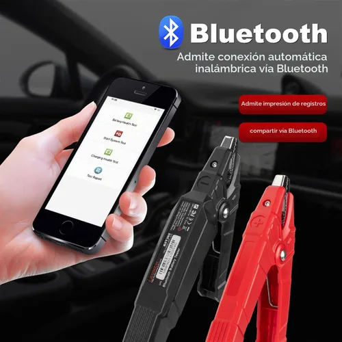 Vista 3 de LAUNCH Probador de batería de coche BST360 Bluetooth - 6V/12V probador