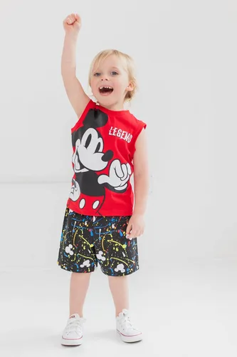 Vista 3 de Disney Lion King Pixar Toy Story - Camiseta sin mangas y pantalones cortos de Mickey Mouse Cars de 3 piezas