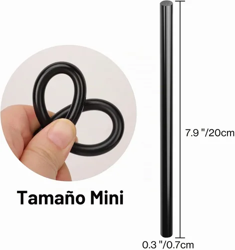 Vista 2 de ENPOINT Barras de pegamento caliente negras mini, 0.276 x 7.874 in de largo para manualidades, paquete de 36 barras de pegamento adhesivas de tela