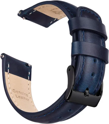Vista 10 de Ritche Correas de Reloj de Cuero de Liberación Rápida Regalo de Navidad, Correas de Reloj Genuinas para Hombres y Mujeres, Correa de Reloj de Cuero
