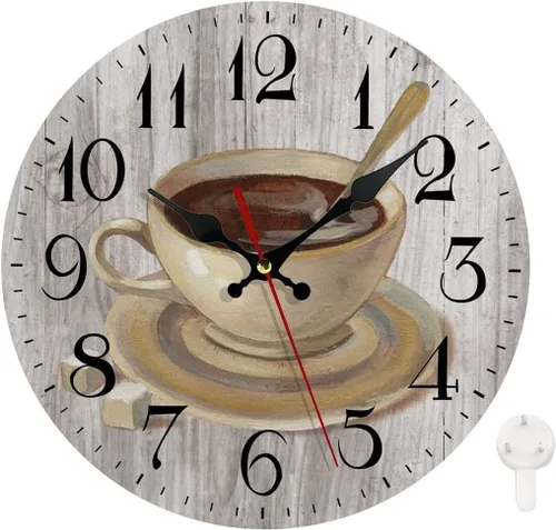 Vista 14 de LOKMU Reloj de pared silencioso sin tictac de 10 pulgadas, reloj redondo decorativo para sala de estar, cocina, hogar, baño, dormitorio, oficina