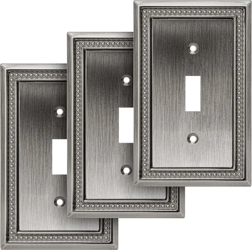 Vista 47 de Henne Bery Sunken Pearls Placa de Pared Decorativa de Servicio Pesado Placa de Interruptor Cubierta de Tomacorriente