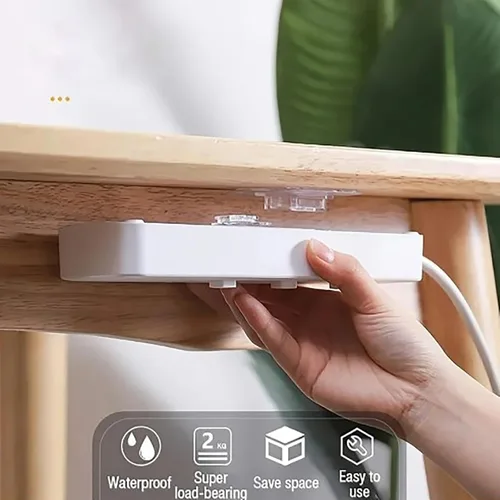 Vista 5 de Ganchos de pared adhesivos transparentes de doble cara, ganchos de pared adhesivos transparentes de doble cara, autoadhesivos sin uñas, sin daños