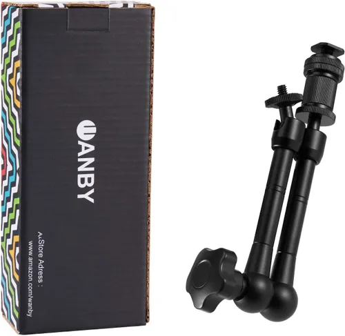 Vista 8 de Brazo mágico de fricción articulado de 11 pulgadas ajustable con soporte de zapata caliente Tornillo trípode de 1/4 pulgadas para plataforma
