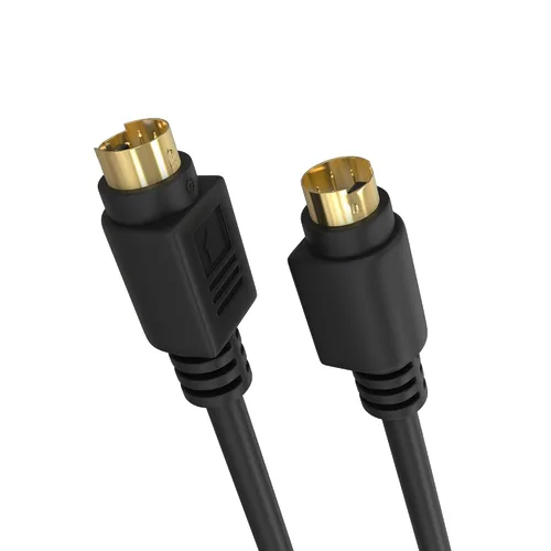 Vista 5 de Cable de video S de 100 pies SVHS de 4 pines, cable de video Mini DIN S-Video para cine en casa, videocámara, receptor DSS, reproductor de DVD, negro