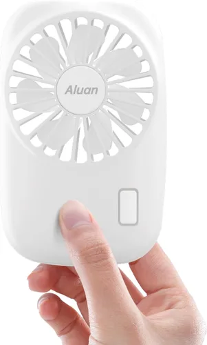 Vista 12 de Aluan Miniventilador de mano, potente, pequeño, personal, portátil, velocidad ajustable, USB, recargable, ventilador de pestañas para niños, niñas