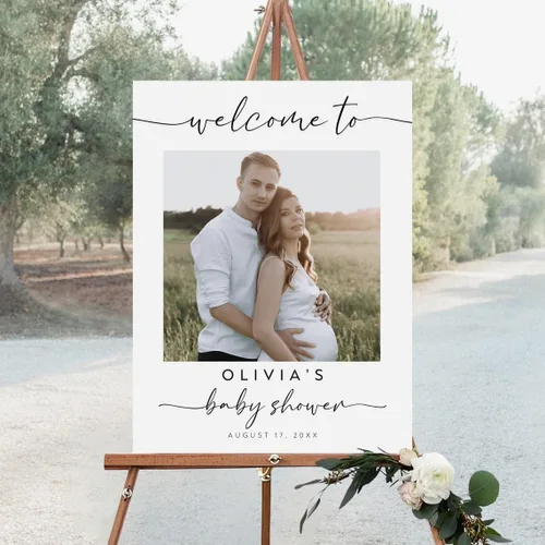 Vista 11 de Letrero de bienvenida personalizado para baby shower, cartel de bienvenida de baby shower, cartel de bienvenida para baby shower, baby shower