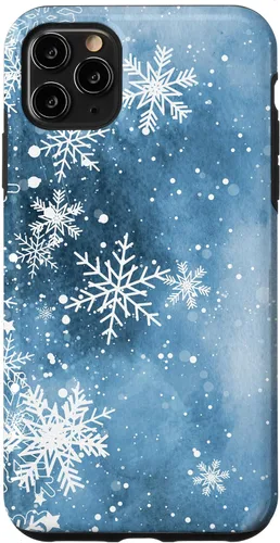 Vista 13 de Funda para iPhone 17 con diseño de copos de nieve con diseño de cristales helados