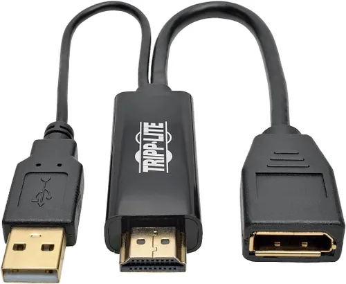 Vista 6 de Tripp Lite Desincrustador de audio HDMI / extractor con cable HDMI incorporado UHD 4K x 2K (P130-06N-AUDIO), NEGRO