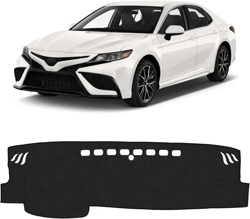 Vista 40 de KUST Funda negra para salpicadero compatible con Tesla Modelo Y Modelo 3 2017-2023, accesorios para el modelo Y Modelo 3, tapete antideslizante