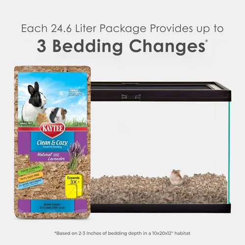 Vista 3 de Kaytee Ropa de cama natural limpia y acogedora con lavanda de 24,6 litros