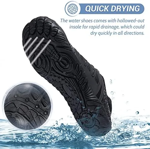 Vista 3 de SPUKEP Swim Shoes Womens Water Shoes Men Quick Dry Non-Slip Barefoot Shoes Women Pool Shoes Beach Shoes Mens Hiking Diving Sports Shoes Womens Yoga