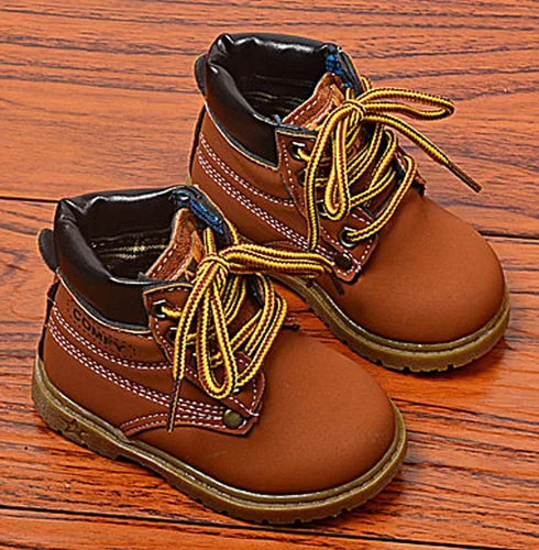Vista 7 de Happy Cherry Baby Winter Ankle Boots Leather Waterproof Lace Up Boots Flat Boots