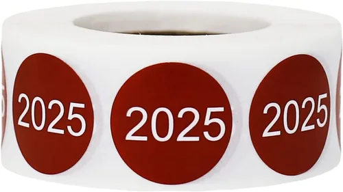 Vista 3 de InStockLabels - Calcomanías para el año 2026, color verde azulado, 0.75