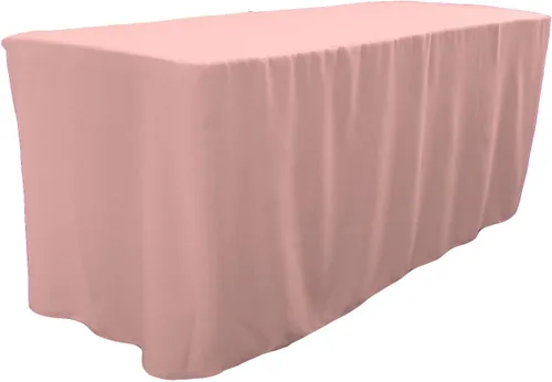 Vista 25 de LA Linen Mantel ajustable de popelina de poliéster, 96.2 in de largo x 30.0 in de ancho x 76.2