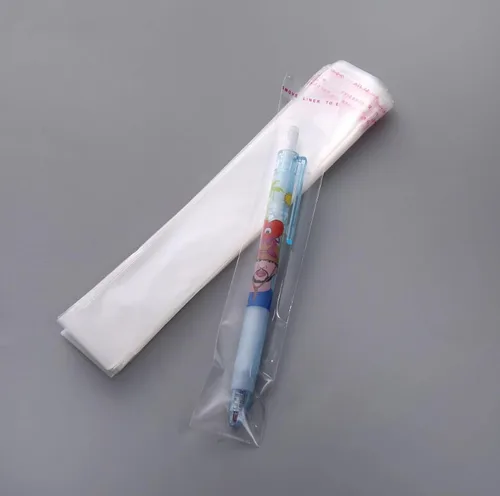 Vista 4 de Bolsas de celofán autoadhesivas, 100 unidades de 1 x 6 pulgadas, bolsas largas de plástico transparente resellable para panadería, dulces, cubiertos