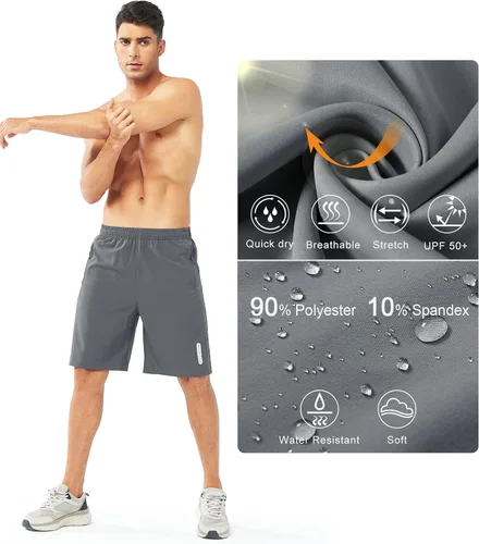 Vista 4 de NORTHYARD Pantalones cortos deportivos ligeros de secado rápido y de 7pulgadas para hombre, para senderismo, deportes, gimnasio, correr
