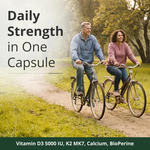 Vista 3 de Suplemento de vitamina D3 K2 – Apoyo todo en 1 para la salud inmunológica, ósea y cardíaca con vitamina D + vitamina K (como MK7) – Suplemento