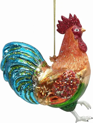 Vista 3 de Adorno de gallo de cristal Noble Gems™