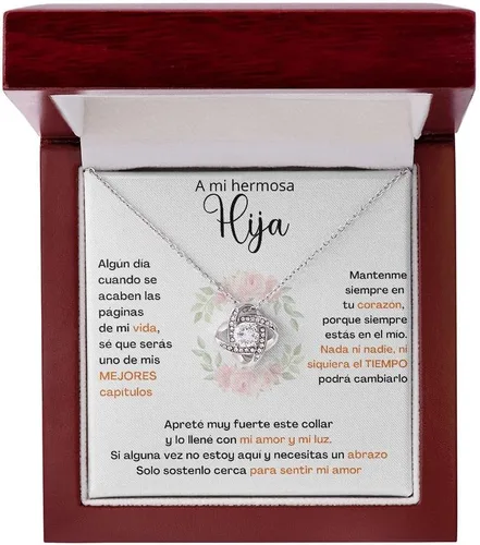 Vista 6 de A Mi Hija - SÉ QUE SERÁS UNO DE MIS MEJORES CAPÍTULOS - Collar de Nudo de Amor