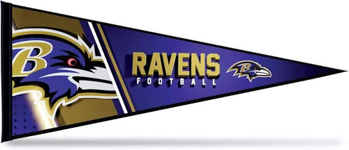 Vista 18 de Rico Industries NFL Football Primary 12" x 30" Felt Wall Décor Pennant - Great for Home/Bed Room/Man Cave Décor