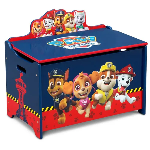 Vista 5 de Delta Children Organizador de juguetes para diseño y almacenamiento de 6 compartimientos, certificado Greenguard Gold, Nick Jr. PAW Patrol y caja