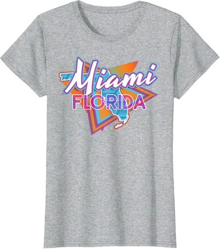 Vista 27 de Camiseta retro vintage de Miami Florida, Negro, S