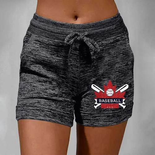 Vista 3 de Long Spandex Shorts Fashion Women Quick Drying Casual Sports Shorts Print Elastic Short Yoga Workout Running