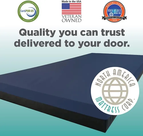 Vista 7 de North American Mattress Trapper Lite Bed 4" Sports Camping Foam Sleep Pad con funda de nailon