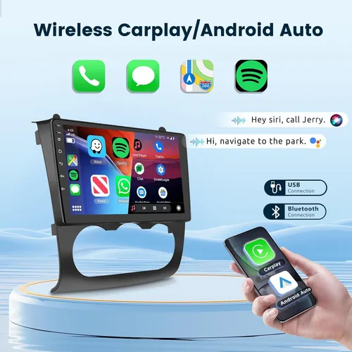 Vista 3 de [2G+64G] para Nissan Altima 2008-2012 Android 13 Estéreo de Coche de 9 Pulgadas con Pantalla Táctil HD, Radio con CarPlay Inalámbrico Android Auto