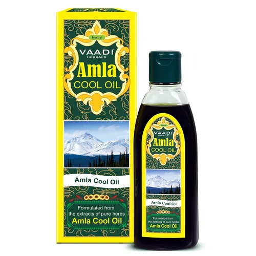 Vista 3 de Vaadi Herbals Aceite de Amla - Aceite de Brahmi - Mezcla de aceite de hierbas Brahmi y Amla (paquete de 3 x 6.76 onzas)