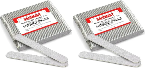 Vista 12 de Limas de uñas desechables de cebra de grano 80/80 de 5 pulgadas, tableros de esmeril de doble cara para uñas acrílicas, uñas de los pies