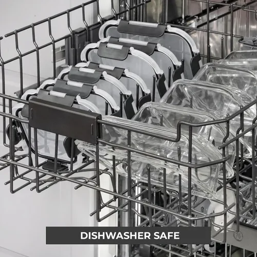 Vista 15 de Freshware - Recipientes de almacenamiento de vidrio con tapas, 24 piezas, recipientes de vidrio para almacenamiento de alimentos con tapas, a prueba