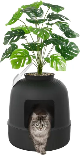 Vista 10 de Lifewit Caja de arena para gatos con sistema eléctrico de control de olores Negro