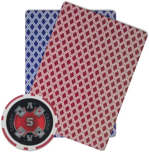 Vista 3 de Brybelly Ace Casino Poker Chip Heavy 0.49 oz Clay Composite - Paquete de 50 ($5 rojo)