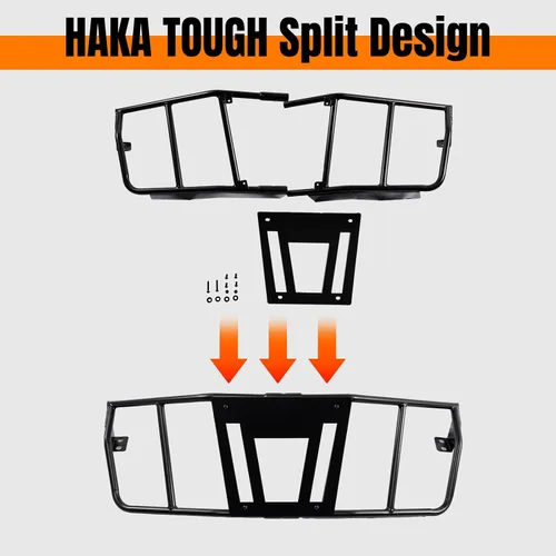 Vista 5 de HAKA TOUGH Puerta trasera de caja de carga para Kawasaki Teryx KRX 1000 Accesorios 2020-2024, extensor de cama de carga de acero resistente para KRX