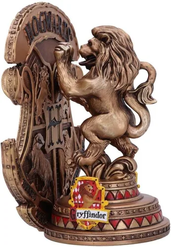 Vista 4 de Nemesis Now Sujetalibros con licencia oficial de Harry Potter Gryffindor de 7.9 in, color dorado