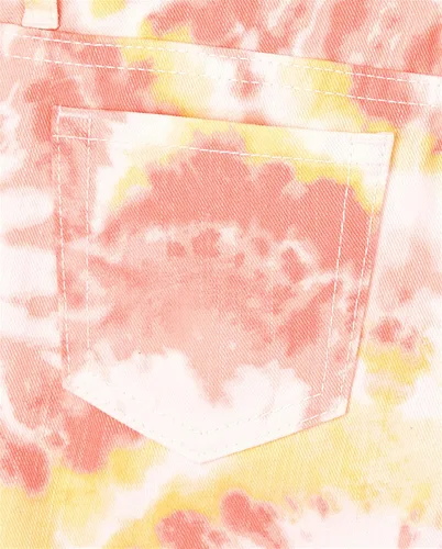 Vista 5 de The Children's Place Pantalones cortos de sarga Tie Dye para niñas