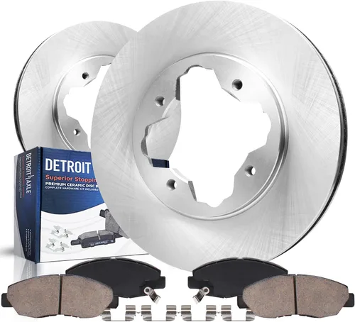 Vista 43 de Detroit Axle - Kit de freno delantero para Toyota RAV4 Prius V Lexus HS250h Scion xB Rotores de freno de disco de 10.83 pulgadas Pinza de freno