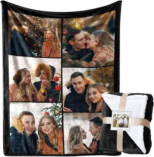 Vista 30 de Envía al Día Siguiente Manta Personalizada con Imagen para Mi Esposa Manta Foto Personalizada Regalo de Boda para Pareja Día de San Valentín