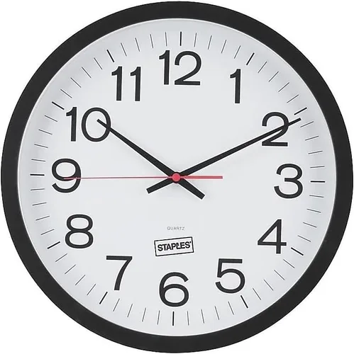 Vista 3 de Staples Reloj de pared decorativo para el hogar u oficina, plástico (14 pulgadas)