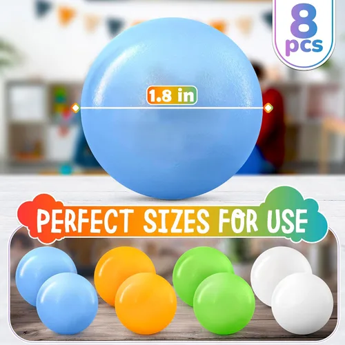 Vista 2 de 8 bolas adhesivas para techo y pared, juego de bolas adhesivas de 1.8 pulgadas con material TPR flexible y resistente al desgarro, bolas brillantes