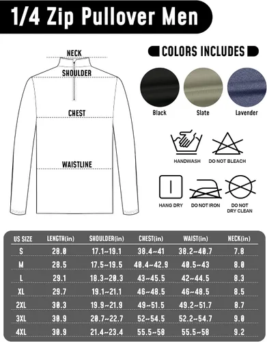 Vista 7 de JumGear-Life 3Pack Quarter Zip Pullover Men Long Sleeve Sweatshirts Running Athletic Golf Gym Shirt Quick Dry