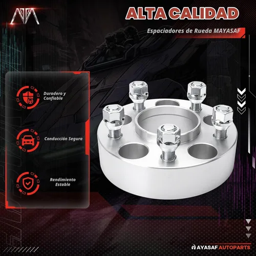 Vista 5 de Espaciadores espaciadores de rueda centrales [1.5 pulgadas de grosor, paquete de 2, 5 orejetas] para Ford Mustang/Ranger/Explorer/Crown