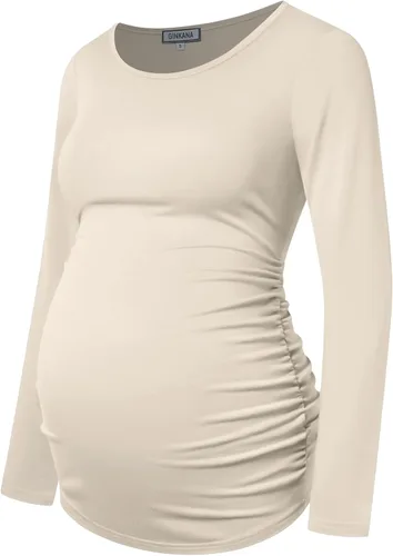 Vista 20 de GINKANA Camiseta de béisbol para mujer, cuello redondo, manga raglán floral, camiseta superior de maternidad, blusa para embarazo Esqueleto A-glow