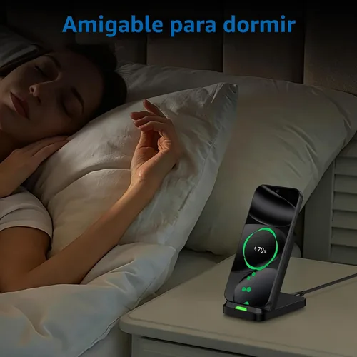 Vista 2 de Cargador inalámbrico Soporte de carga rápida para Samsung Cargador